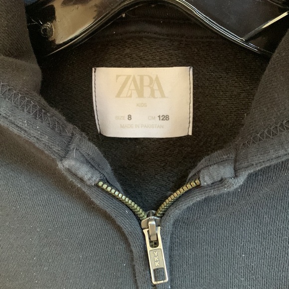 Zara Kids Black Zip Up Hoodie - Picture 3 of 3